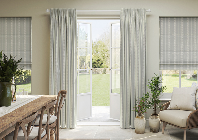Laurel Stripe, Grey - Made to Measure Curtains - Image 3